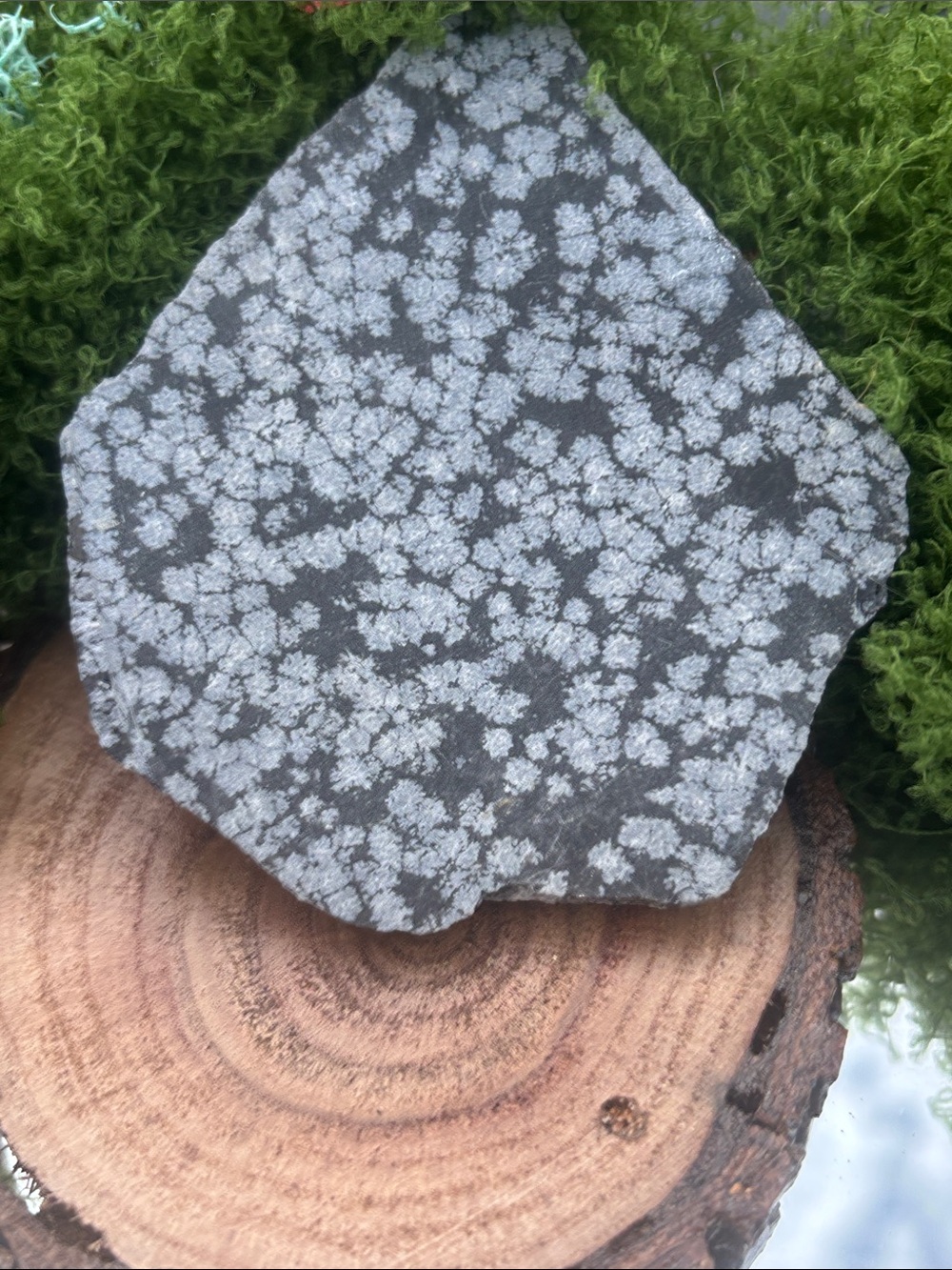 Snowflake Obsidian slab